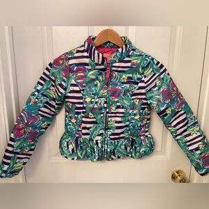 Lilly Pulitzer Mini Kate Puffer Jacket ~ Paradiso Resort ~ Sz L (8-10) Coat